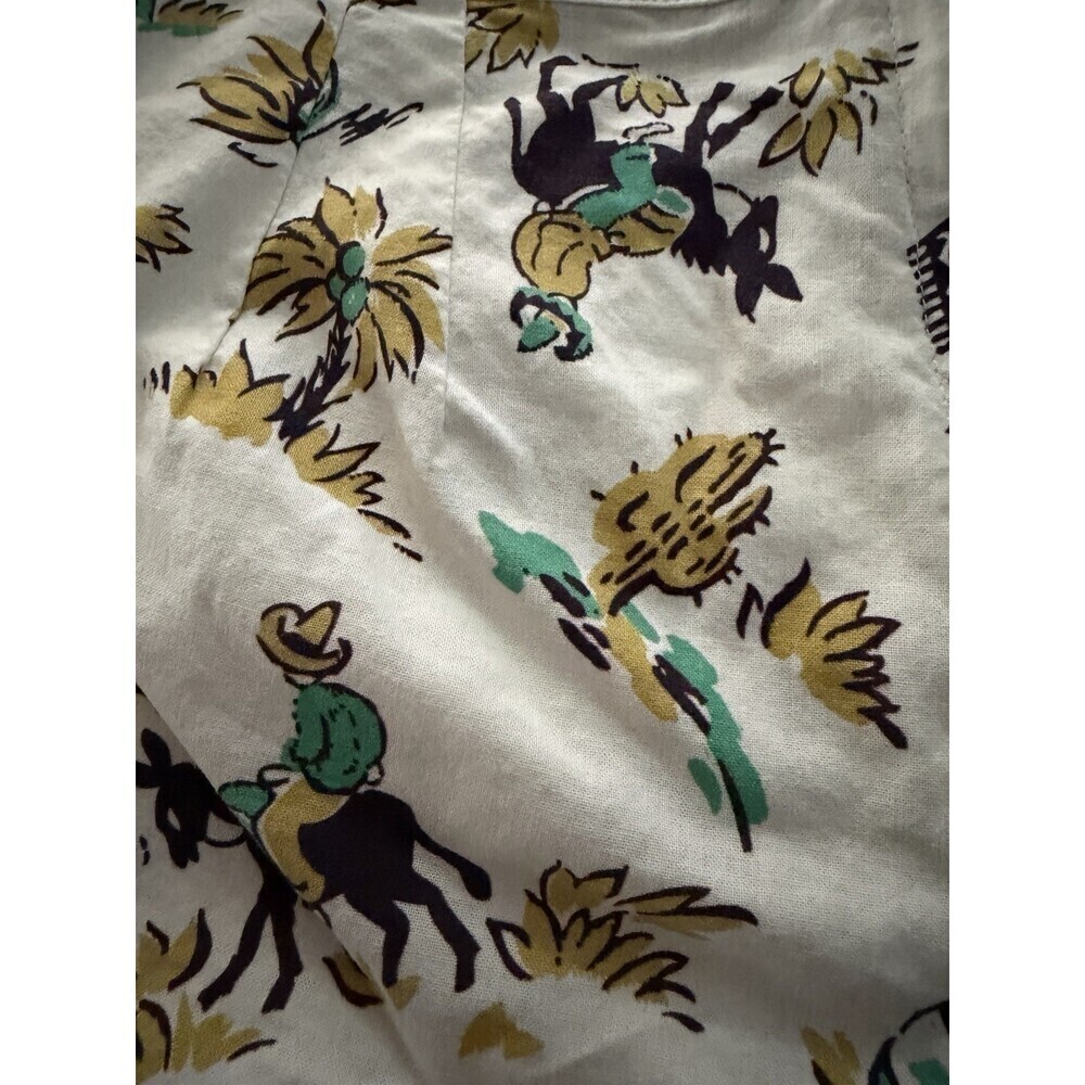 Vivien of Holloway Vintage Western Cowboy Print Shorts (112) - Picture 3 of 8